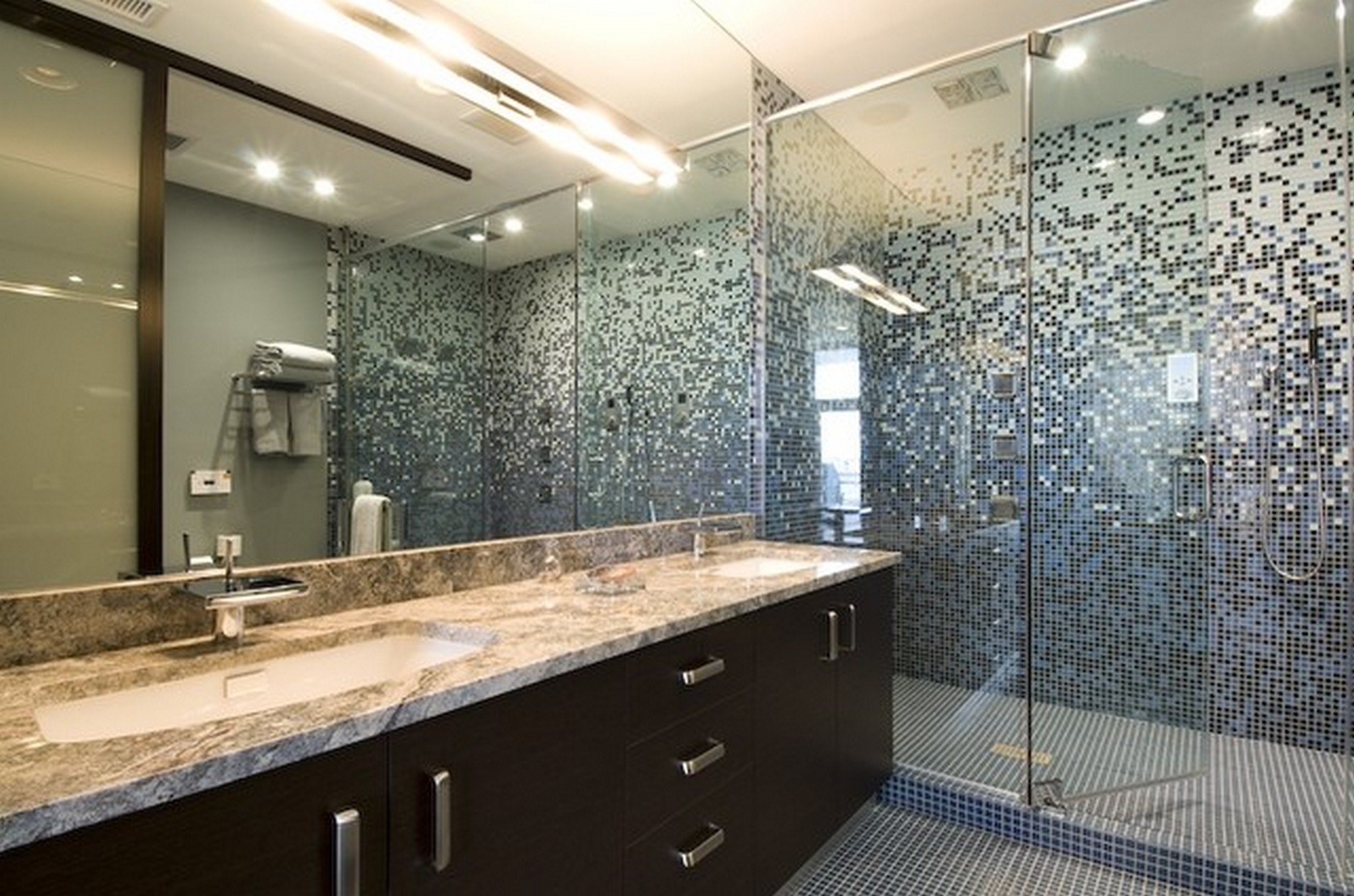 Glass Mosaic Tile Shower