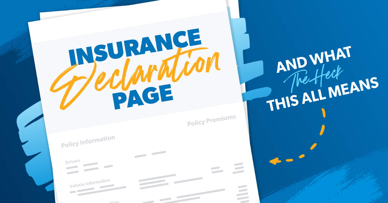 What is a Declaration of Car Insurance?